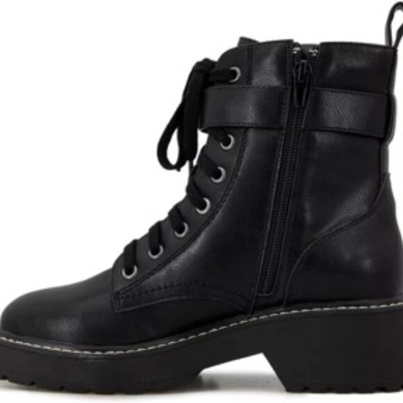 XOXO Women's Galiena Fashion Combat Boot Black Size 6.5 - Picture 3 of 5